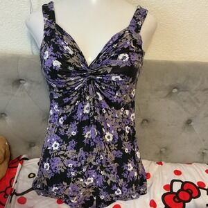 Candies Floral Sweetheart Tank Top Womens Medium 90s Y2K 2000s Party Club